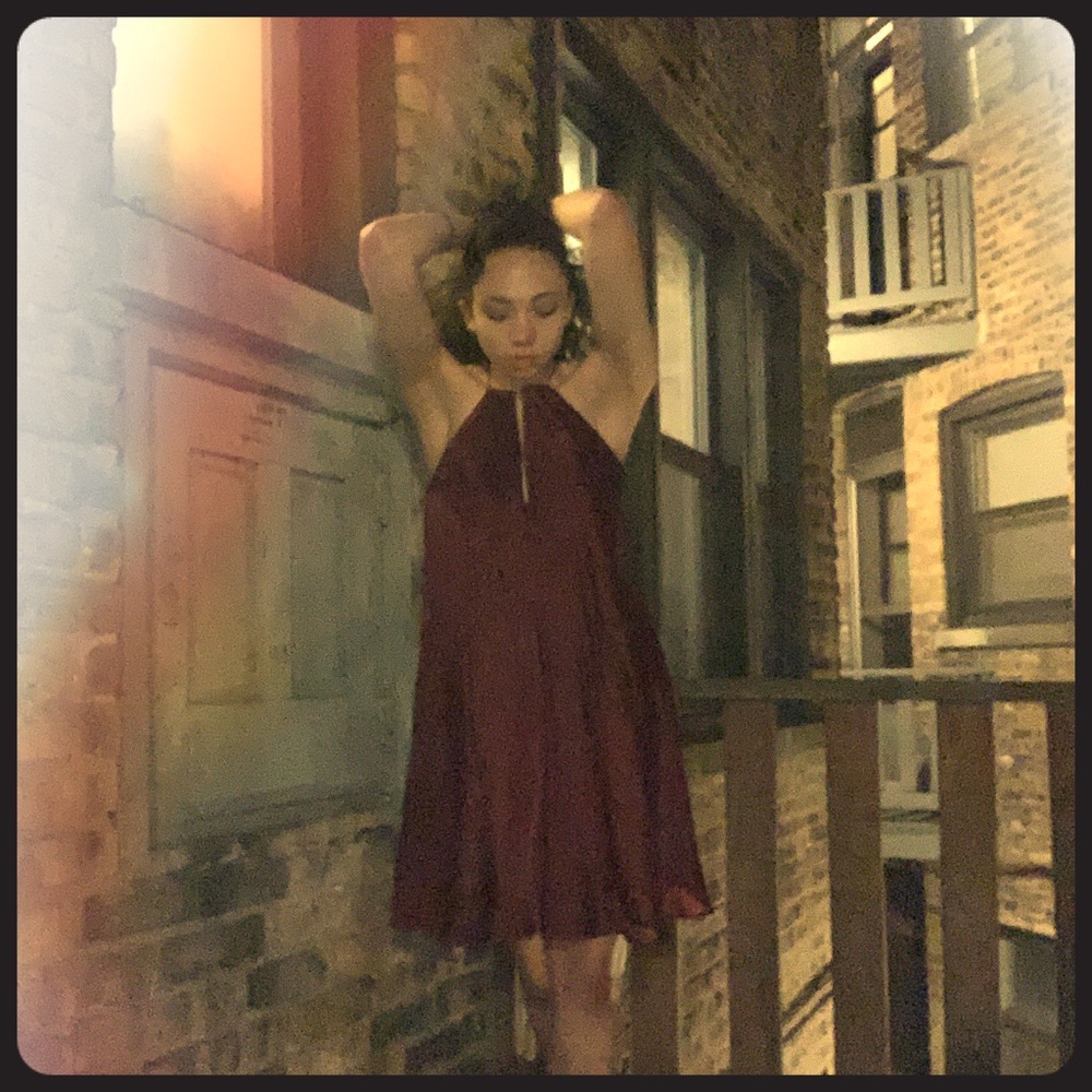 Burgundy Cocktail Dress